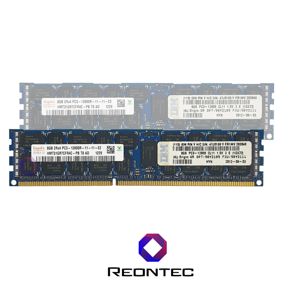 8GB SERVER RAM Hynix PC3 - 12800R DDR3 HMT31GR7CFR4C-PB 2Rx4 - Immagine 1 di 1