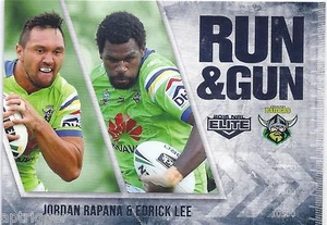 2016 NRL Elite Run & Gun (RG 3 / 32) Jordan PAPANA / Edrick LEE Raiders - Picture 1 of 1