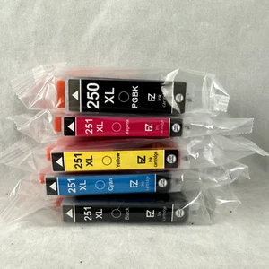 EZink Ink Cartridges PGI250XL CLI251XL Magenta, PGBK, Black, Yellow, Cyan Sealed - Picture 1 of 6