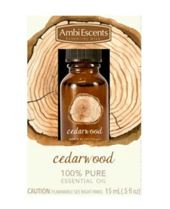 Ambi Escents Cedarwood 100% Pure Essential Oil 15 ml 0.5 fl oz  - QUICK SHIPPING - Picture 1 of 12