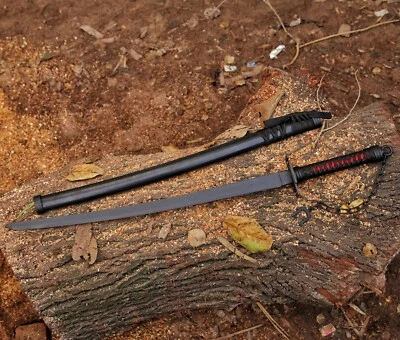 Custom Handmade D2 Stainless Powder Coated Katana Sword With Unique Scabbard - Image 1 of 4