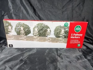 Winter Wonder Lane Clear Spiral Tree 5-Piece Pathway Markers 18 in 125 Lights - Picture 1 of 2