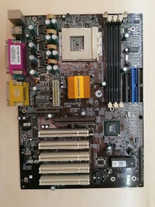 TESTED RETRO MAINBOARD ATX ESC ELITEGROUP K7VZA REV:3.0 SOCKET A AGP/PCI - Bild 1 von 10