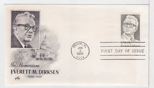 TurtlesTradingPost- Everett M. Dirksen- 1981 - FDC #1874- Artcraft Cachet - Picture 1 of 1