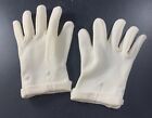 Vintage Childrens White Cotton Gloves Embroidered 5” Long