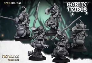 Highland Miniatures Set of 5 Goblin Frog Riders - Picture 1 of 6