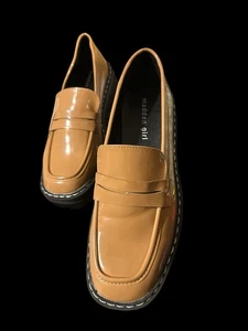 Madden Girl Calista Platform Lug Sole Penny Loafers Wm sz 8.5 Brown~NEVER WORN - Picture 1 of 4