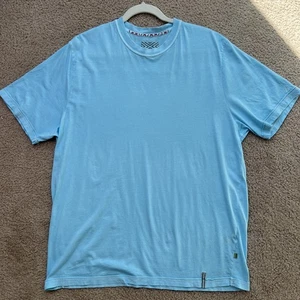 True Grit CA Herren T-Shirt hellblau Kontrast Dreifachnaht bunte Lasche Gr. XL - Bild 1 von 10