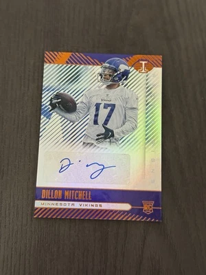 2019 Panini Illusions Rookie Signs Orange Autographs DILLON MITCHELL Auto RC - Image 1 of 2