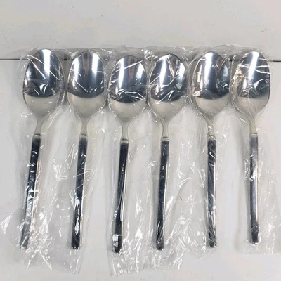 New Zwilling Henckels OPUS Glossy Set of 6 Soup Spoons 18/10 Stainless  - Image 1 of 4