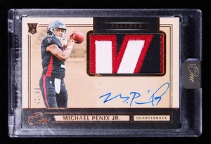 Michael Penix Jr. 2024 Panini One Football RC Auto Patch Bronze 08/25 [hs13 - Picture 1 of 2