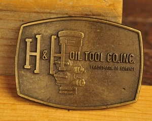 Hebilla de cinturón de perforación vintage H&H Oil Tool Co - Imagen 1 de 4