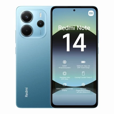 REDMI NOTE 14 PRO 8+256GB OCEAN BLUE 4G DUAL SIM GARANZIA EUROPEA 24 MESI - Immagine 1 di 4