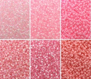 Pink Collection - 6 Colors Miyuki Round Seed Beads Size 11/0 MI-11-CMD23 - Picture 1 of 7