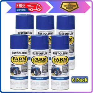 Rust-Oleum 280131-6PK Farm & Implement Spray Paint, 12 oz, Ford Blue, 6 Pack - Picture 1 of 3