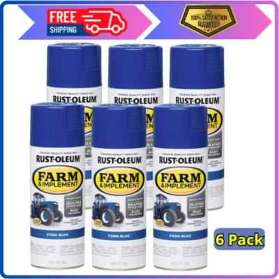 Rust-Oleum 280131-6PK Farm & Implement Spray Paint, 12 oz, Ford Blue, 6 Pack - Image 1 of 3