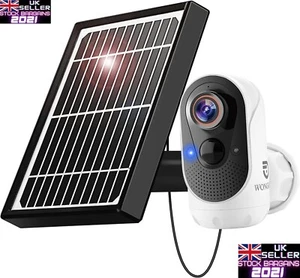 WONGKUO Wireless Security Camera Solar + Battery Powered Rechargeable (E547) - Picture 1 of 10