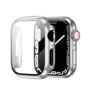 PC Full Case Cover+Tempered Film for Apple Watch Series 8 7 6 5 SE 40/44/41/45mm