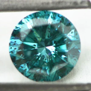 Lose blaue Diamanten ausgefallene Farbe runde Form verbessert zertifiziert 0,93 Karat SI2 - Bild 1 von 9