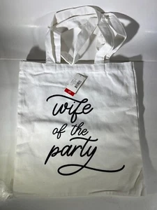 Canvas Tote Bag. They are 2 bags in one. New Wife on the Party & Wife - Picture 1 of 6