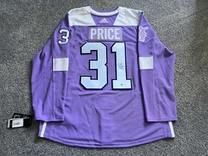 CAREY PRICE Montreal Canadiens SIGNED Auto Cancer JERSEY Frameworth COA 52 - Picture 1 of 4