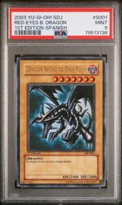 PSA9 Red-Eyes Black Dragon Spanish 1st BIJ-S001 - Picture 1 of 2