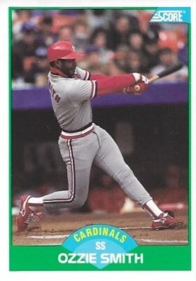 1989 Score #80 Ozzie Smith St Louis Cardinals - Image 1 of 2