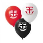 St Kilda Saints Official AFL x 6 Balloons Double Sided Print