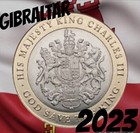 Gibraltar 🇬🇮 coin £2 pound 2023 God save King Charles III CIII Coronation
