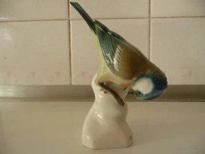 Nymphenburg Porcelain Titmouse Bird Theodor Kärner - Picture 1 of 9