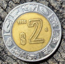 1996 - Mexico - 2 Pesos - KM #604 -Bi Metallic - XF - B102