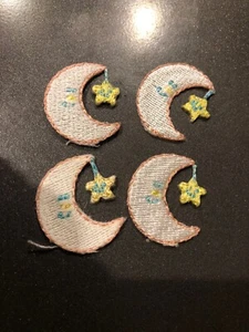 Set Of 4 Embroided Moon Patches - Picture 1 of 5