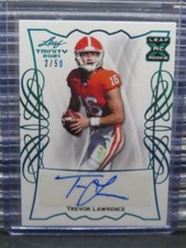 2021 Leaf Trinity Trevor Lawrence Platinum XRC Rookie RC Auto Autograph #2/50