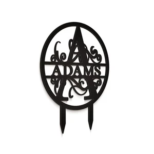 Personalisiertes Schild Garten Hof Rasen mit Monogramm Familienname Aluminium Metallkunst  - Bild 1 von 244