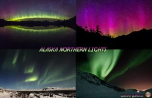Alaska Northern Lights Guide Aurora Borealis Waterproof Card - Picture 1 of 2