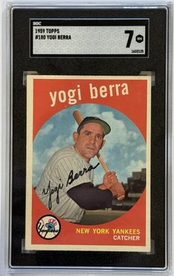 1959 Topps Yogi Berra #180 SGC 7 quase em perfeito estado! Yankees quase perfeitos - Imagem 1 de 2