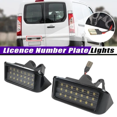 Per Citroen Berlingo B9 Peugeot Partner II  Expert II 08+ Coppia Fanale Targa - Immagine 1 di 4