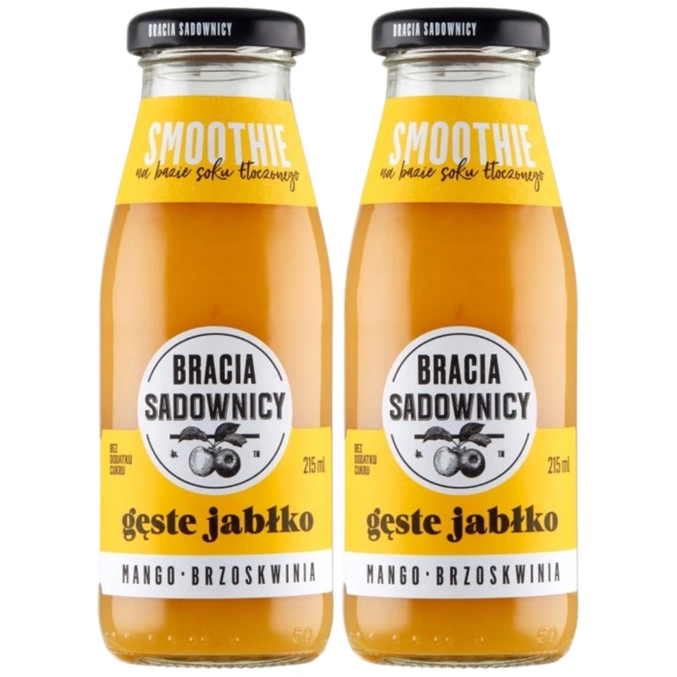  Bracia Sadownicy Smoothie gęste jabłko mango brzoskwinia 215 ml x 2 sztuk ZESTA - Bild 1 von 1