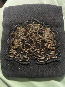 Ralph Lauren Polo Bullion Patch Black Blazer Pocket PRL RRL LRL - Picture 1 of 6