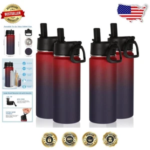 Botellas de agua duraderas aisladas de 18 oz para niños - Paquete de conveniencia de doble pared - Imagen 1 de 9