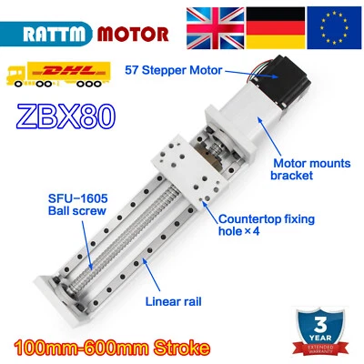 Double Rail Linear Stage Stroke 100mm-600mm Motion Actuator Cross Sliding Table - Image 1 of 4