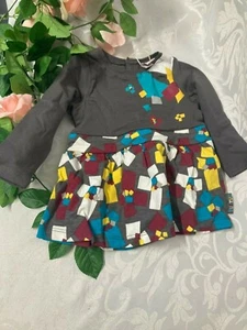 Vestido TUCTUC Bebé Niña Talla 6 Meses Multicolor Mangas Largas Algodón ¡Nuevo! - Imagen 1 de 4
