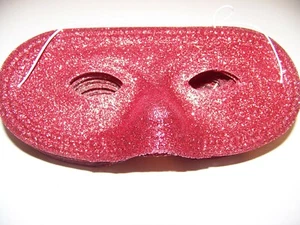 Mardi Gras Eye Mask Red Glitter Set of 27 - Picture 1 of 5
