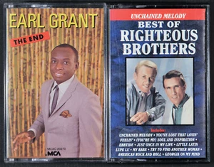 Earl Grant / Righteous Brothers (lot 2 cassettes) - The End / Best of - Tested - Picture 1 of 2