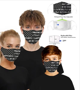 Flag Printed Face Mask Cover Washable Reusable Outdoor Protection  - Picture 1 of 5