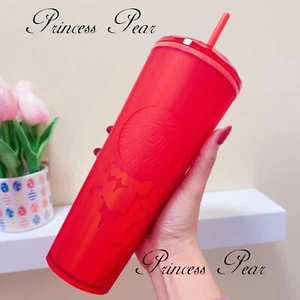 Starbucks 2022 Soft Touch Venti Purple Tumbler Valentine's Cold Cup Matt - Bild 1 von 6