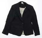 NEXT Womens Black Polyester Jacket Suit Jacket Size 8