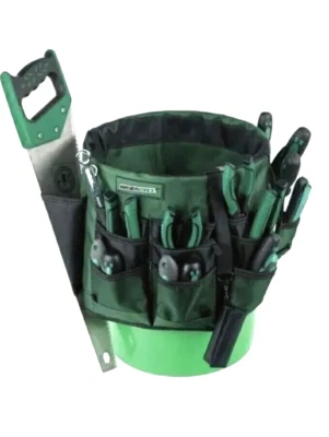 Master Force Tool Pouch Bucket Organizer 14” w/32 Pockets Heavy-Duty Green - Image 1 of 4