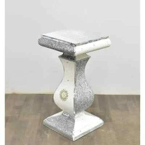 Stil Beistelltisch Stil 59 groß 40 x 60 cm geschliffener Diamant Kristall silber weiß - Bild 1 von 7