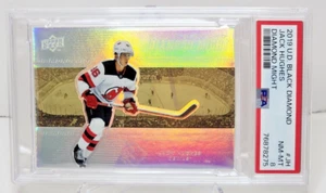 Jack Hughes 2019 Upper Deck Black Diamond #JH Diamond Might - PSA 8 NM-MT - Picture 1 of 2